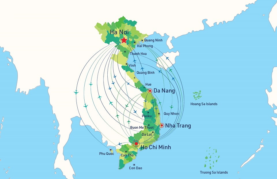 Các hãng hàng không Việt Nam mở nhiều đường bay mới