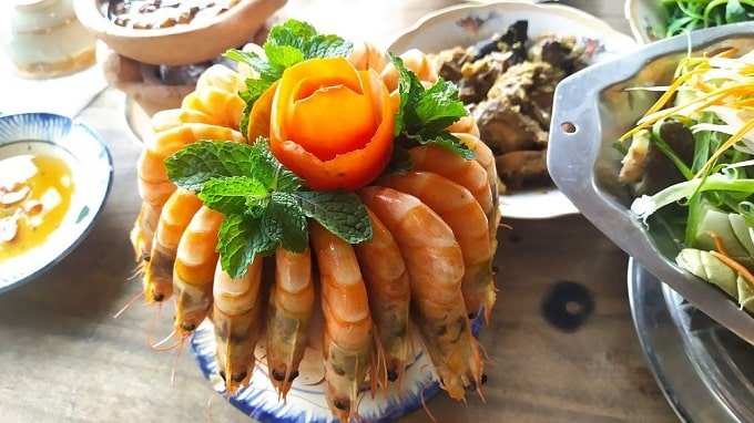 Ẩm thực Cồn Chim với các món ăn được chế biến từ sản vật địa phương