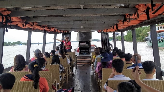 Tour tham quan 4 cồn: Long - Lân - Quy - Phụng (Tiền Giang - Bến Tre) 2 Du thuyền trên sông Tiền ngắm cảnh 4 cồn Long - Lân - Quy - Phụng
