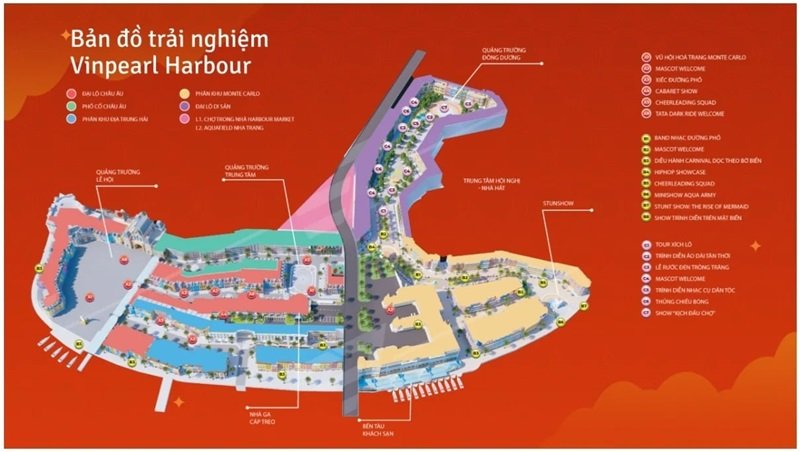 Bản đồ Vinpearl Harbour Nha Trang mới nhất 2024